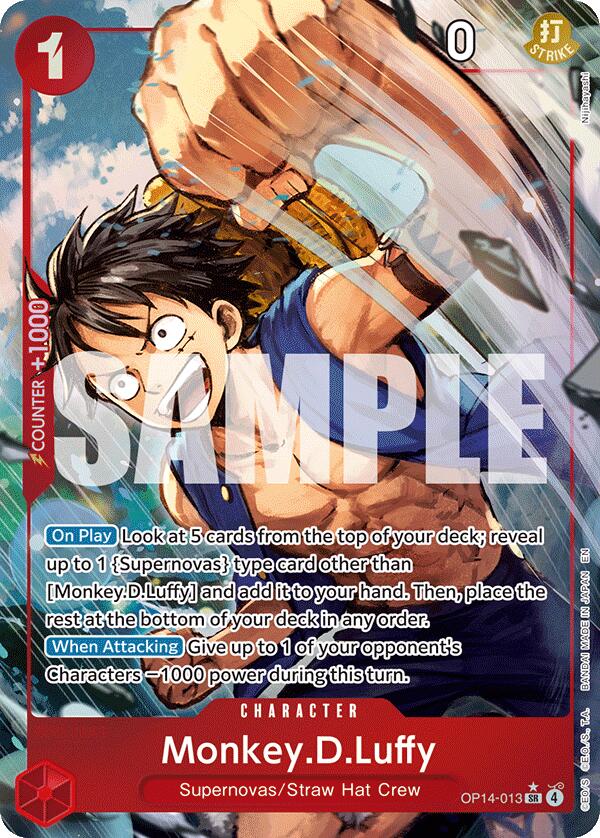 Monkey D Luffy OP14-013 [ Inglese / Giapponese / Francese / Cinese Semplificato ]