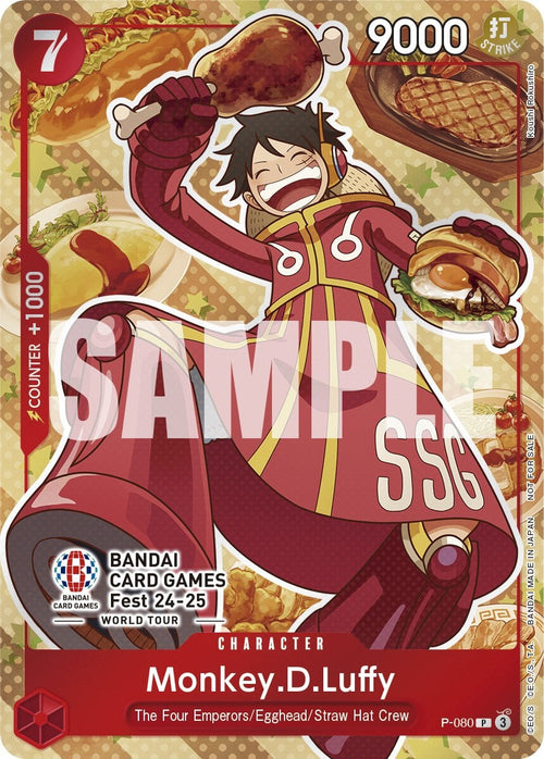 Monkey. D. Luffy P-080 [ Inglese / Giapponese / Francese / Cinese Semplificato ]