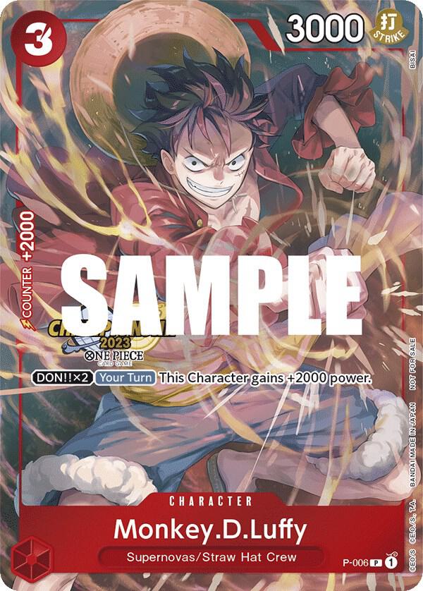 Monkey. D. Luffy P-006 [ Inglese / Giapponese / Francese / Cinese Semplificato ]