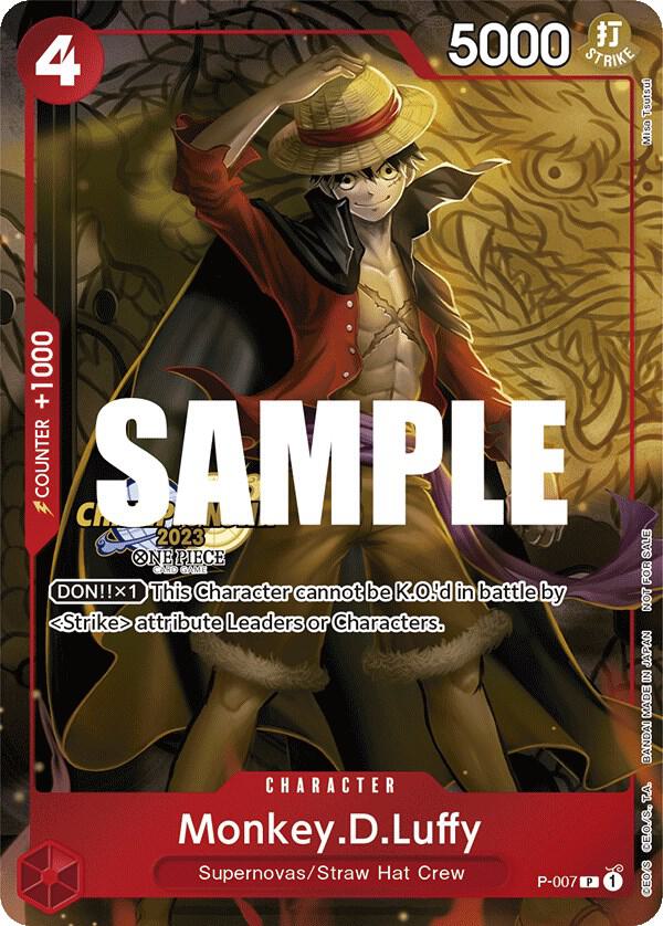 Monkey D Luffy P-007 [ Inglese / Giapponese / Francese / Cinese Semplificato ]