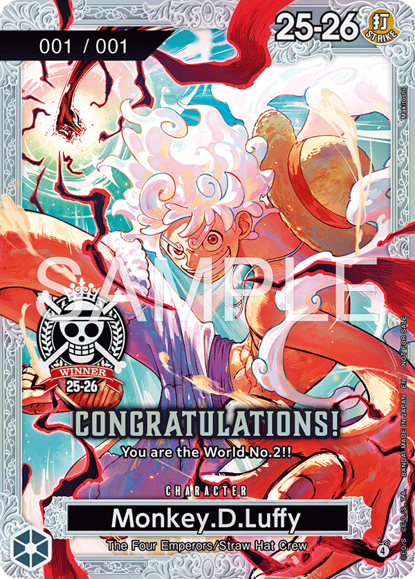 Monkey. D. Luffy 000 CHAMPIONSHIPS PROMO-000 [ Inglese / Giapponese / Francese / Cinese Semplificato ]