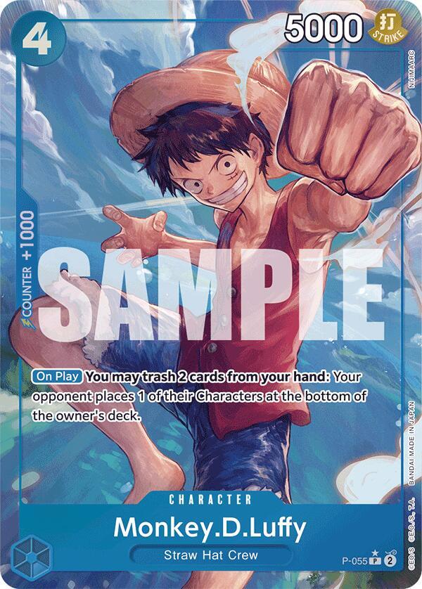Monkey. D. Luffy P-055 [ Inglese / Giapponese / Francese / Cinese Semplificato ]