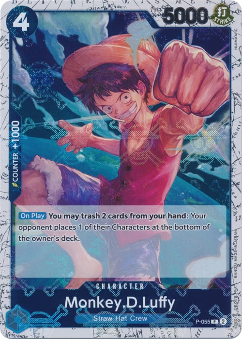 Monkey D Luffy P-055 [ Inglese / Giapponese / Francese / Cinese Semplificato ]