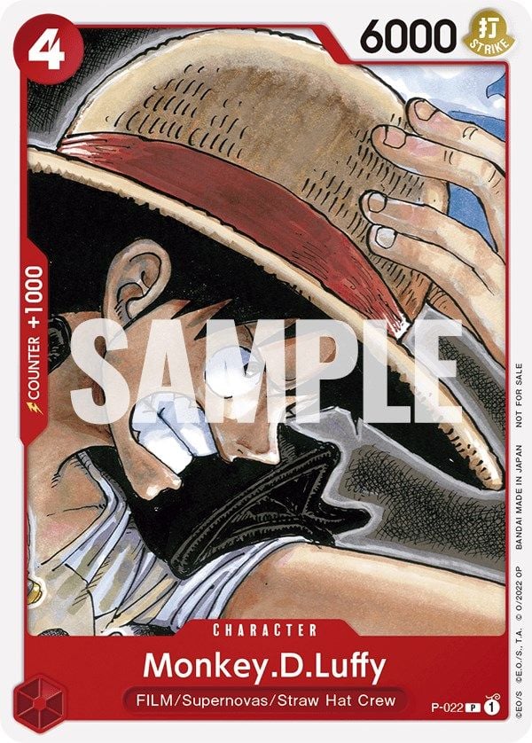 Monkey. D. Luffy P-022 [ Inglese / Giapponese / Francese / Cinese Semplificato ]