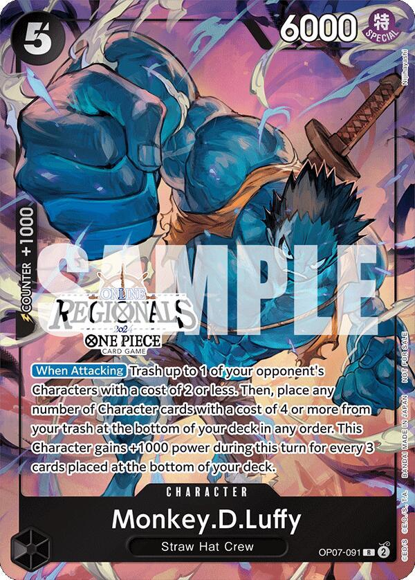 Monkey. D. Luffy OP07-091 [ Inglese / Giapponese / Francese / Cinese Semplificato ]