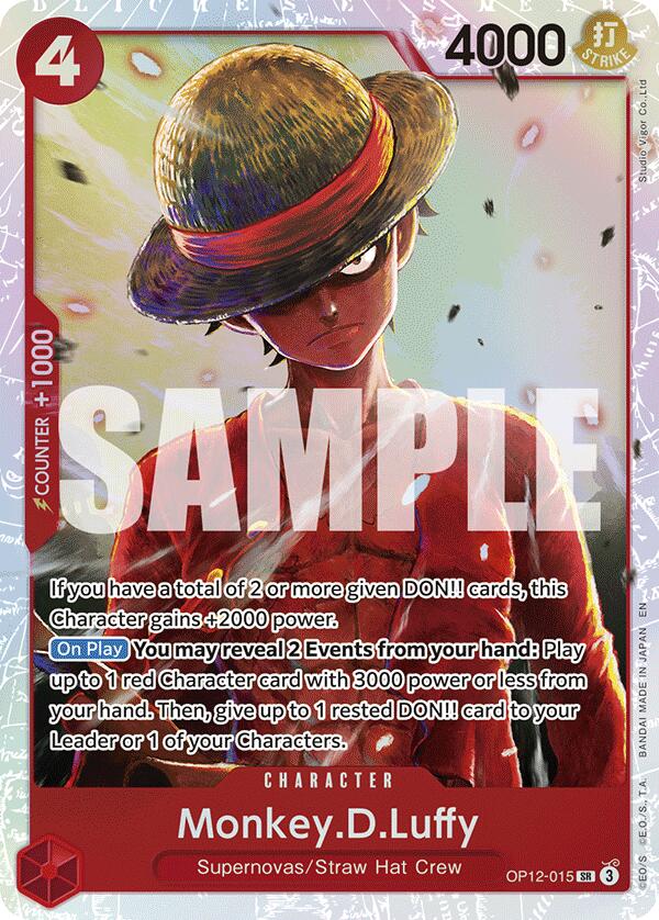 Monkey D Luffy OP12-015 [ Inglese / Giapponese / Francese / Cinese Semplificato ]