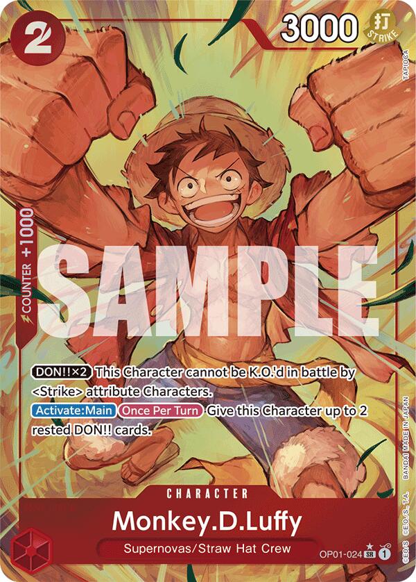 Monkey. D. Luffy OP01-024 [ Inglese / Giapponese / Francese / Cinese Semplificato ]