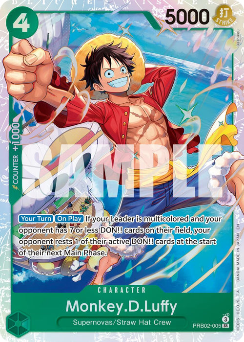 Monkey. D. Luffy PRB02-005 [ Inglese / Giapponese / Francese / Cinese Semplificato ]