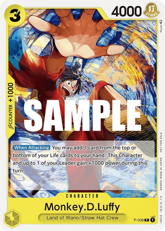 Monkey D Luffy P-036 [ Inglese / Giapponese / Francese / Cinese Semplificato ]