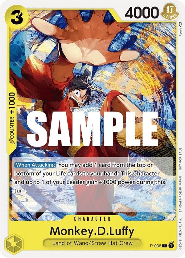Monkey. D. Luffy P-036 [ Inglese / Giapponese / Francese / Cinese Semplificato ]