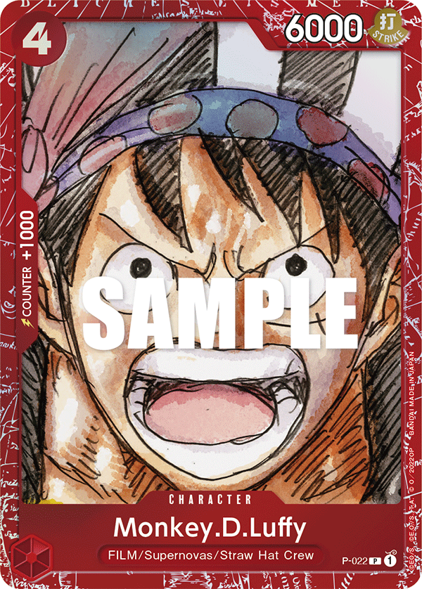 Monkey D Luffy P-022 [ Inglese / Giapponese / Francese / Cinese Semplificato ]