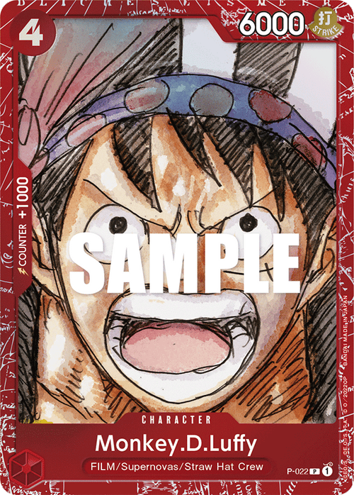 Monkey. D. Luffy P-022 [ Inglese / Giapponese / Francese / Cinese Semplificato ]
