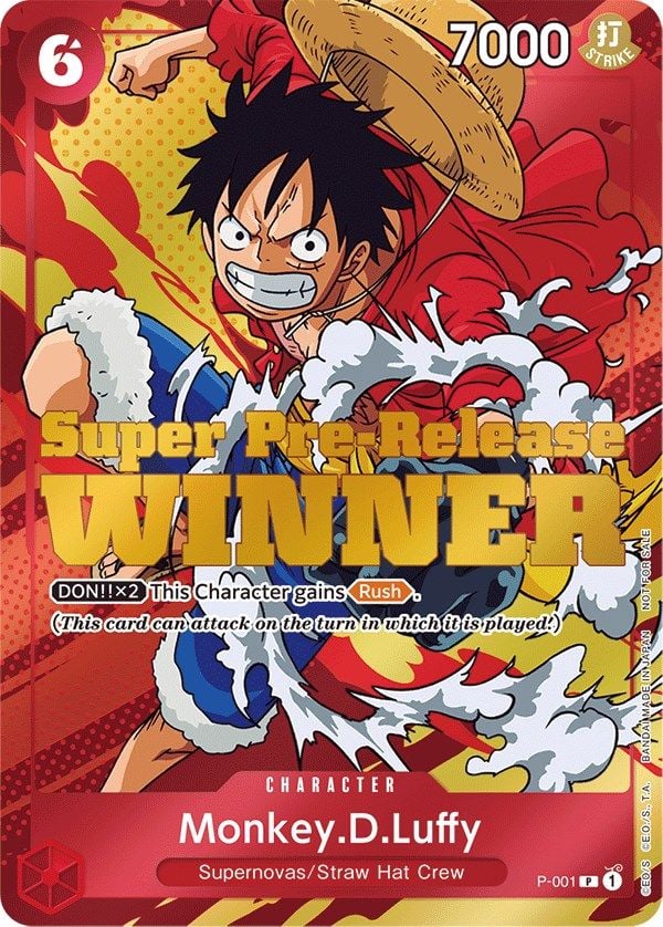 Monkey. D. Luffy P-001 [ Inglese / Giapponese / Francese / Cinese Semplificato ]
