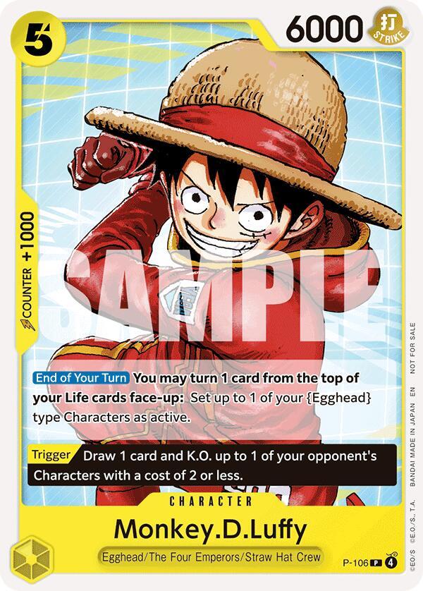 Monkey. D. Luffy P-106 [ Inglese / Giapponese / Francese / Cinese Semplificato ]