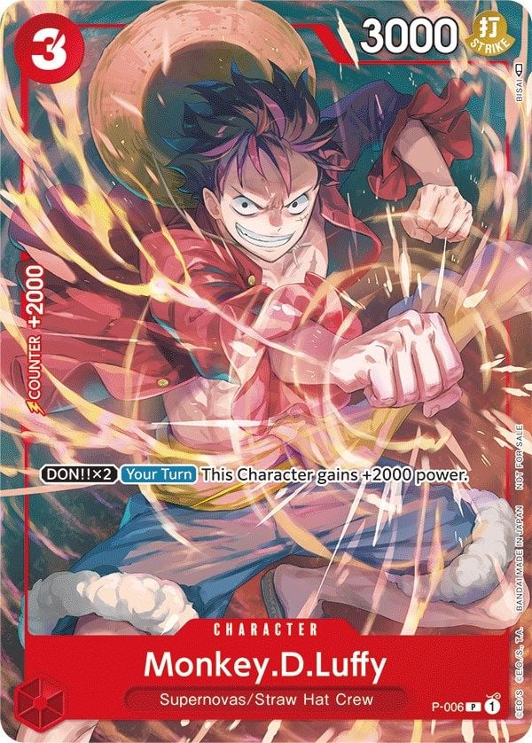 Monkey. D. Luffy P-006 [ Inglese / Giapponese / Francese / Cinese Semplificato ]