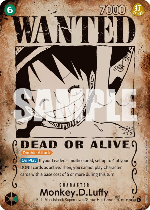 Monkey. D. Luffy OP13-118 [ Inglese / Giapponese / Francese / Cinese Semplificato ]