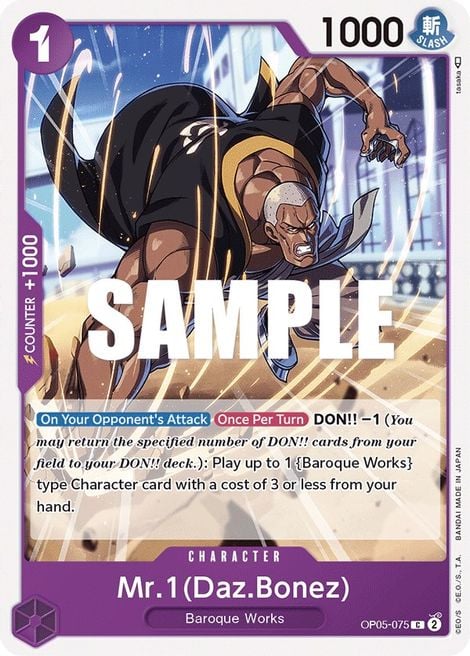 Mr 1(Daz Bonez) OP05-075 [ Inglese / Giapponese / Francese / Cinese Semplificato ]