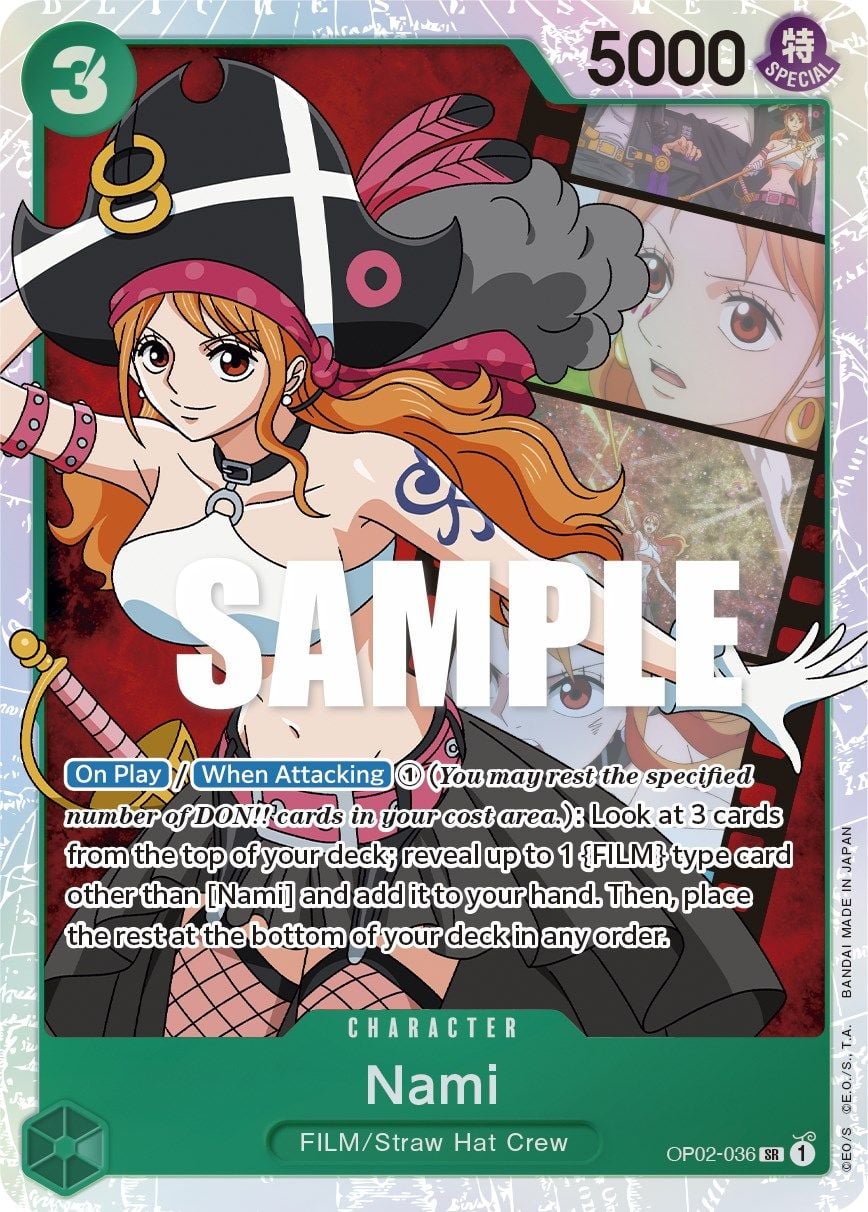 Nami OP02-036 [ Inglese / Giapponese / Francese / Cinese Semplificato ]
