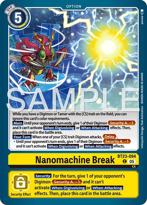 Nanomachine Break BT23-094 [ Inglese / Giapponese ]