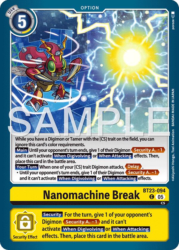 Nanomachine Break BT23-094 [ Inglese / Giapponese ]