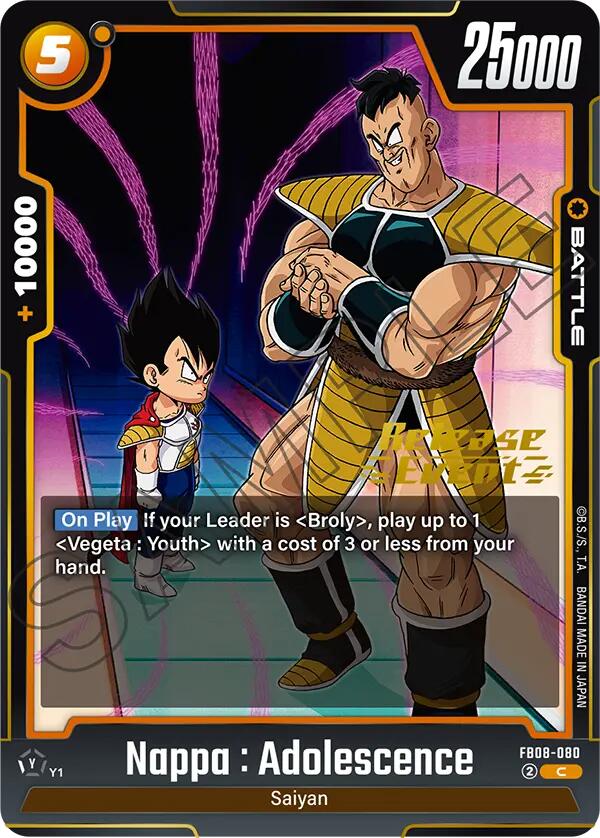 Nappa : Adolescence FB08-079 [ Inglese / Giapponese ]