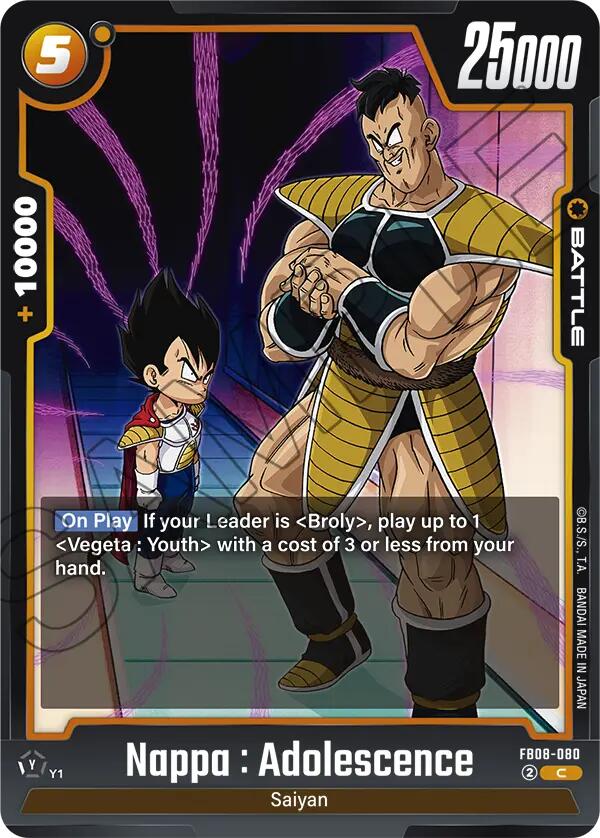 Nappa : Adolescence FB08-080 [ Inglese / Giapponese ]