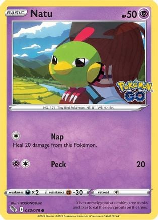 Natu - Pokémon GO 032/078 [ Italiano / Inglese ]