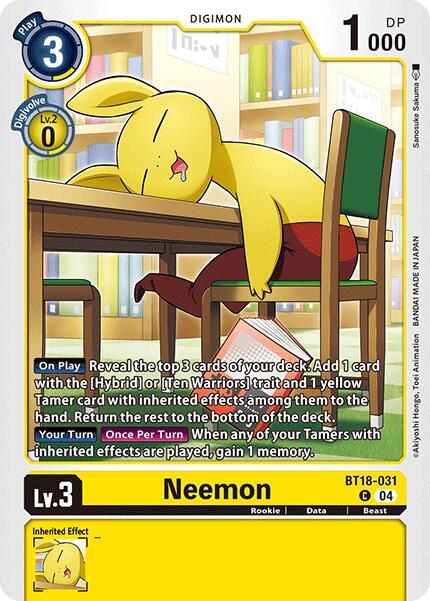 Neemon BT18-031 [ Inglese / Giapponese ]
