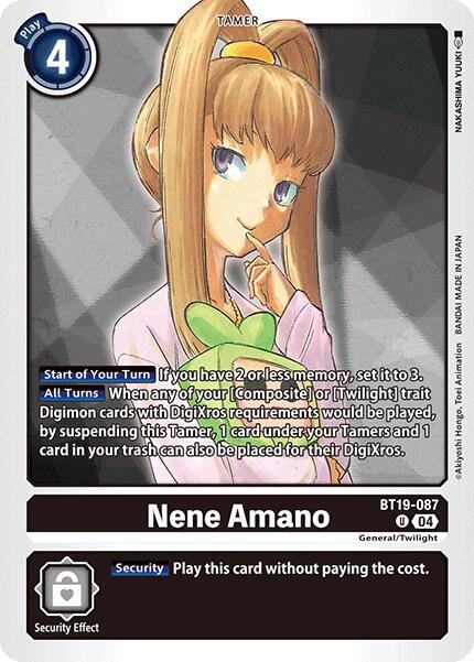 Nene Amano BT19-087 [ Inglese / Giapponese ]