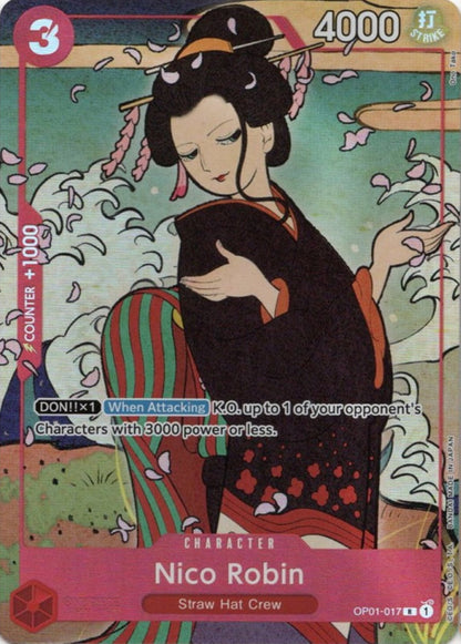 Nico Robin OP01-017 [ Inglese / Giapponese / Francese / Cinese Semplificato ]