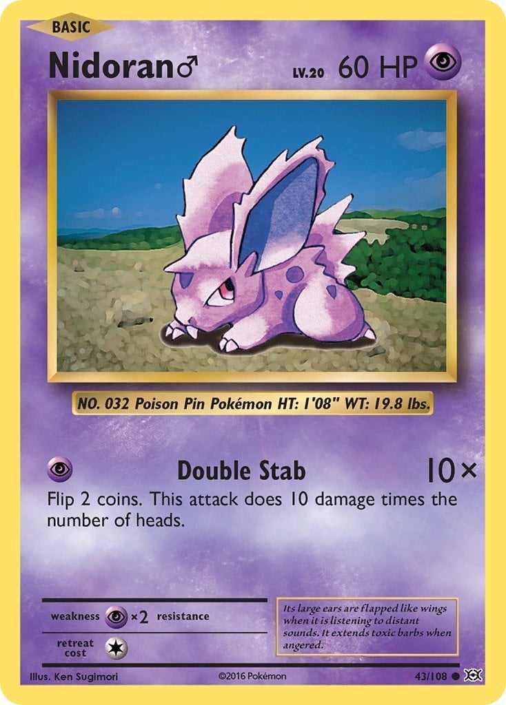 Nidoran♂ - Evoluzioni 43/108 [ Italiano / Inglese ]