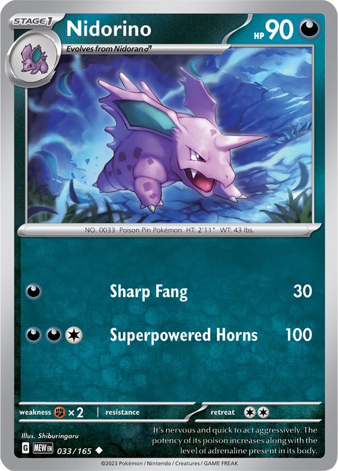 Nidorino - 151 033/165 [ Italiano / Inglese ]