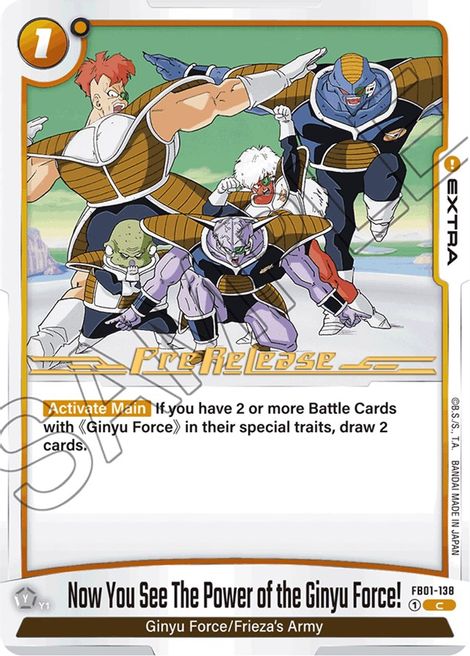 Now You See The Power of the Ginyu Force! FB01-138 [ Inglese / Giapponese ]