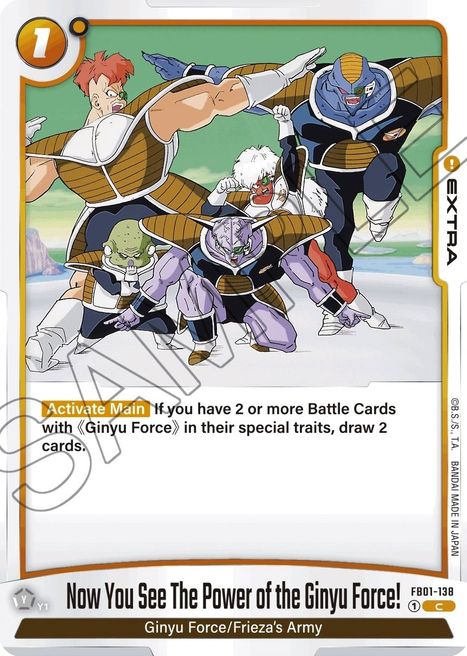 Now You See The Power of the Ginyu Force! FB01-138 [ Inglese / Giapponese ]