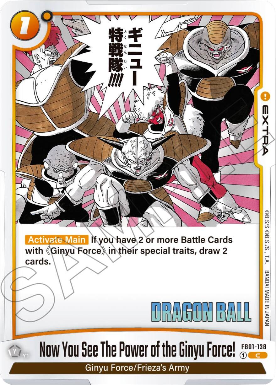Now You See The Power of the Ginyu Force! FB01-138 [ Inglese / Giapponese ]