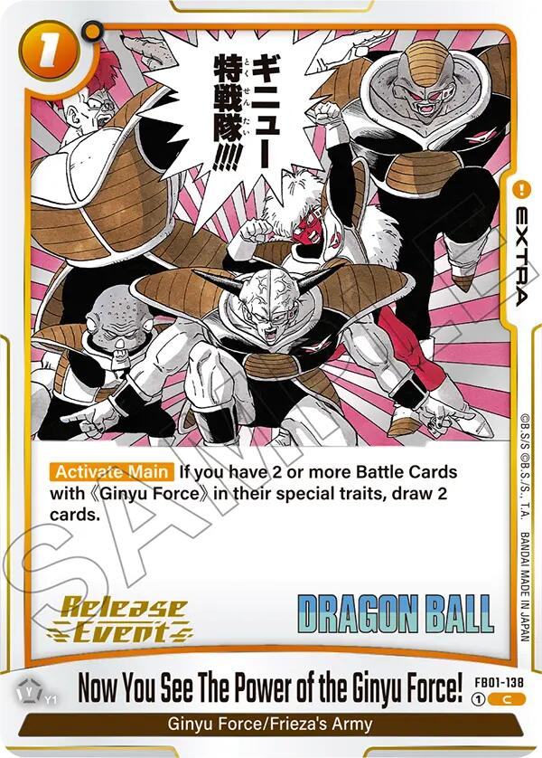 Now You See The Power of the Ginyu Force! FB01-138 [ Inglese / Giapponese ]