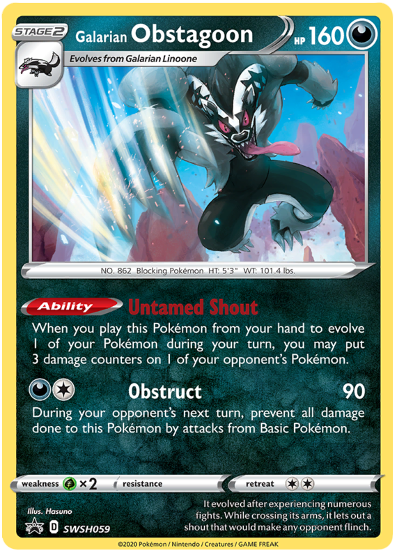 Obstagoon di Galar - Destino Splendente SV80 [ Italiano / Inglese ]