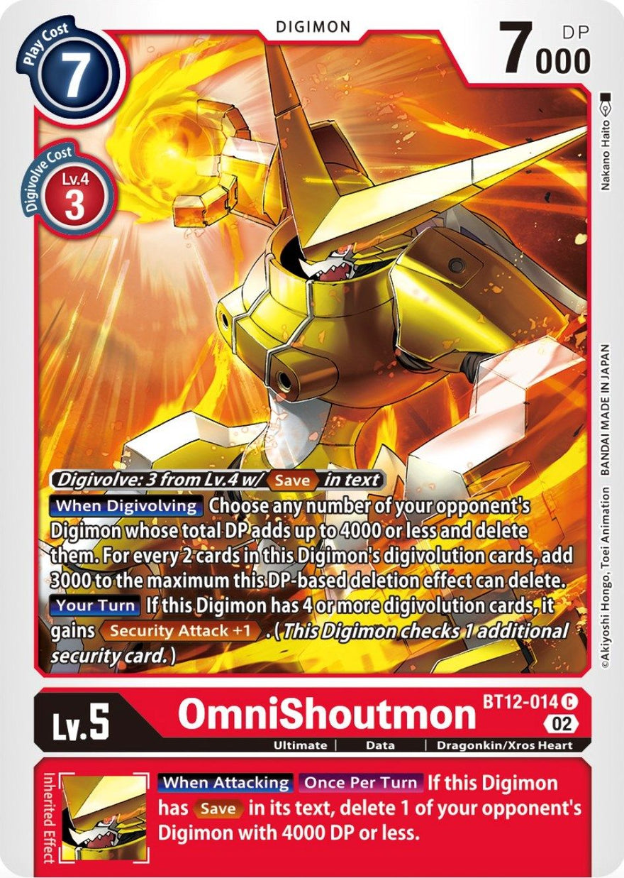 OmniShoutmon BT12-014 [ Inglese / Giapponese ]