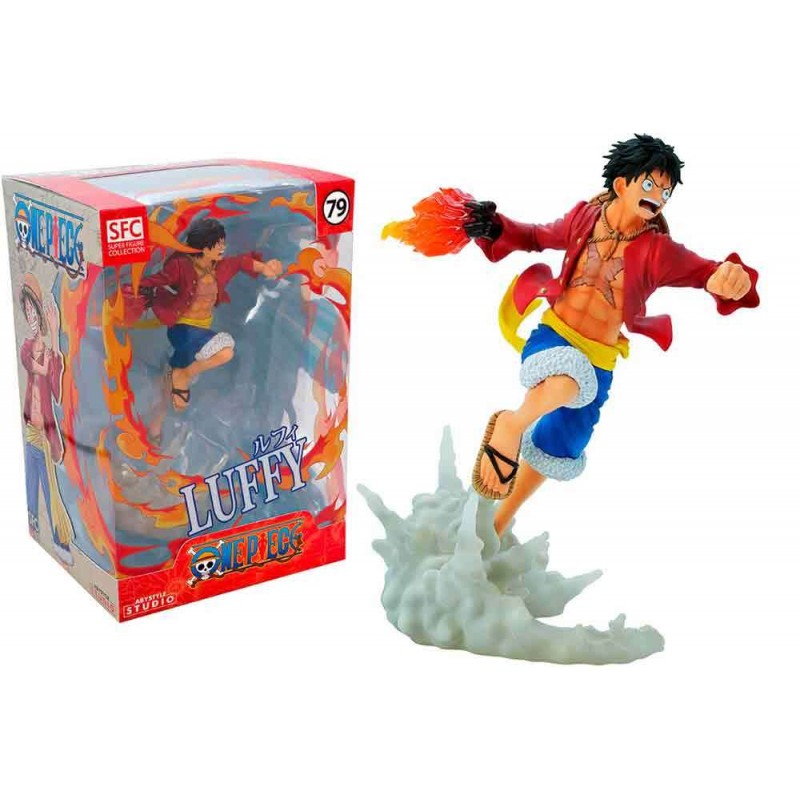 ABYSTYLE STUDIO SUPER FIGURE COLLECTION ONE PIECE MONKEY D. LUFFY RED HAWK -"LUFFY GOMU GOMU" - Statua