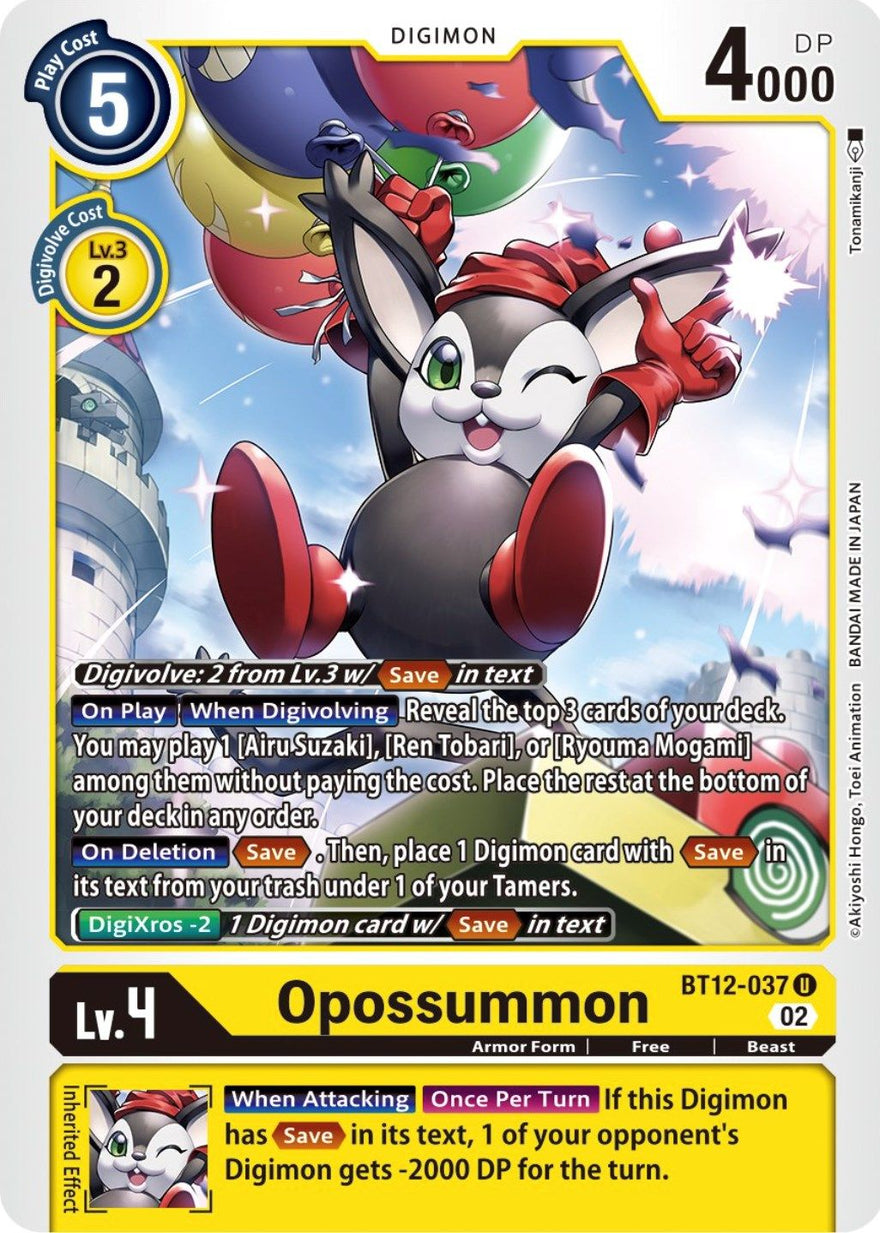 Opossummon BT12-037 [ Inglese / Giapponese ]