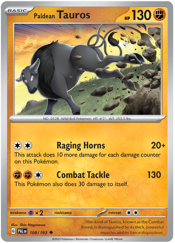 Tauros di Paldea - Evoluzioni a Paldea 108/193 [ Italiano ]