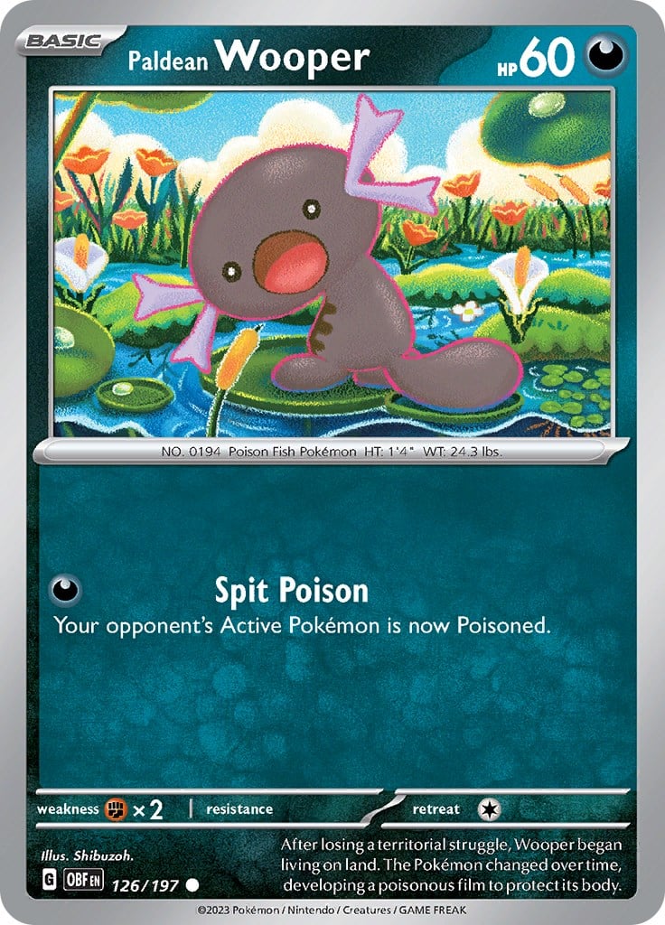Wooper di Paldea - Ossidiana Infuocata 126/197 [ Italiano ]