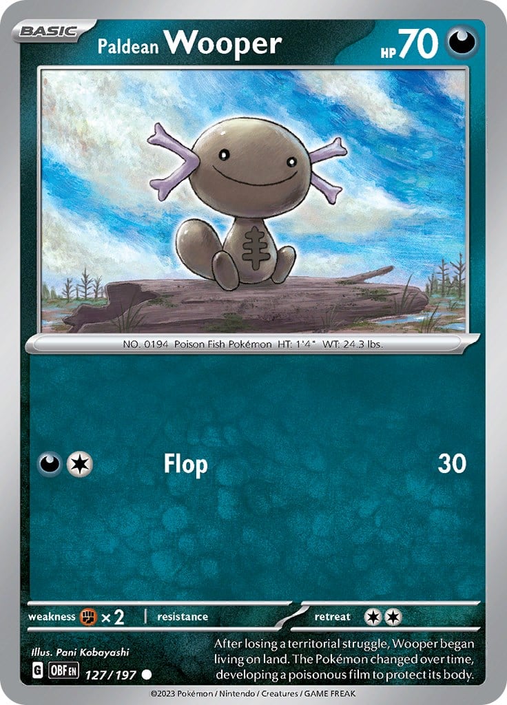 Wooper di Paldea - Ossidiana Infuocata 127/197 [ Italiano ]