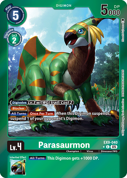 Parasaurmon EX9-040 [ Inglese / Giapponese ]