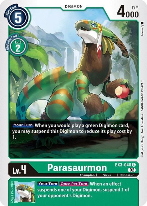 Parasaurmon EX3-040 [ Inglese / Giapponese ]