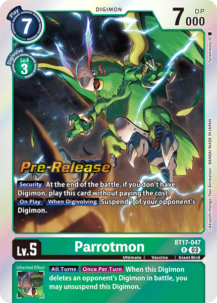 Parrotmon BT17-047 [ Inglese / Giapponese ]