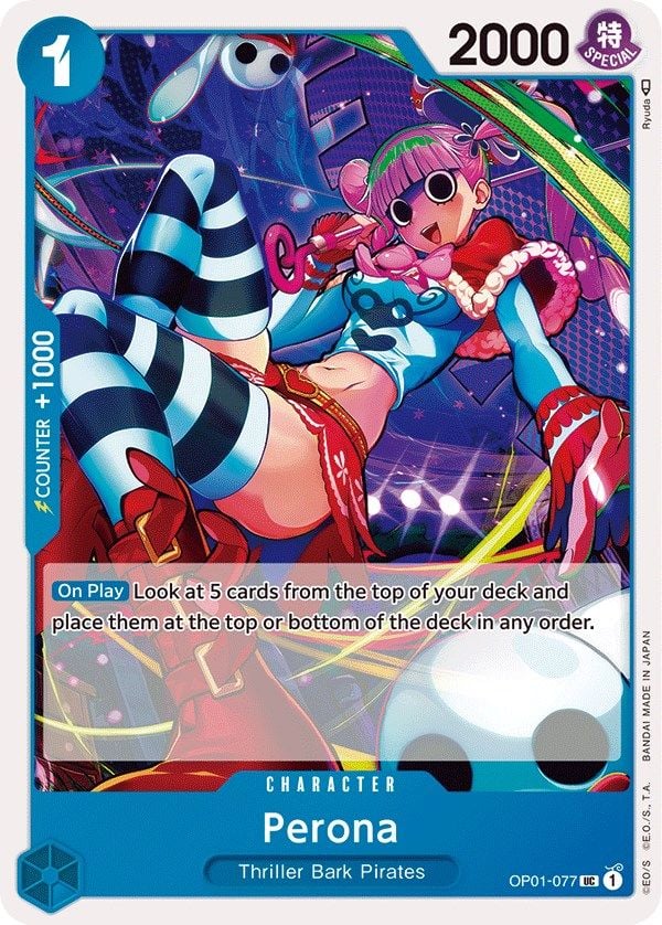 Perona OP01-077 [ Inglese / Giapponese / Francese / Cinese Semplificato ]