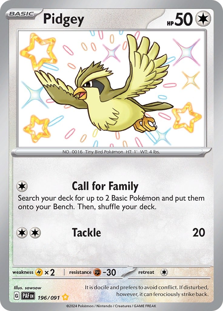 Pidgey - Destino di Paldea 196/091 [ Italiano ]