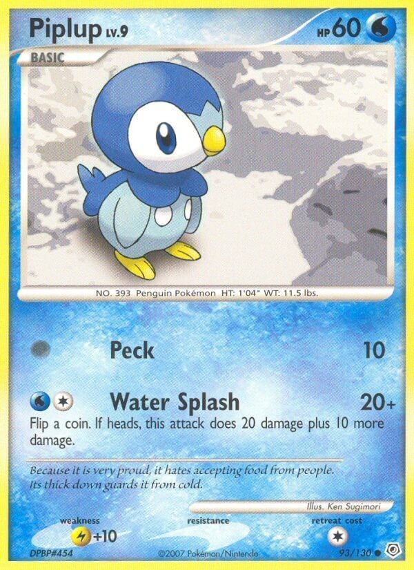 Piplup Lv.9 - Diamante & Perla 93/130 [ Italiano / Inglese ]