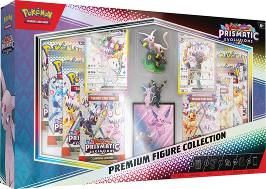 Pokemon Collezione Premium Evoluzioni Prismatiche con Statuina Espeon e Umbreon ITA